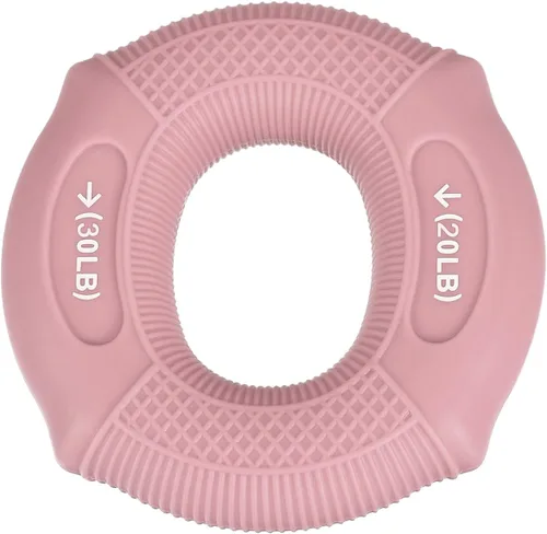 Miniatura 9 de uxcell Entrenador de fuerza de agarre de mano, 3 pulgadas, 50-60 libras, anillos de silicona, antebrazos de dedos, exprimidor de agarre