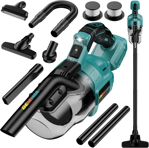 Miniatura 9 de Aspiradora inalámbrica para batería Dewalt de 20 V, aspiradora de mano ligera 5 en 1 con potente motor de 500 W, aspiradora de mano portátil de 46
