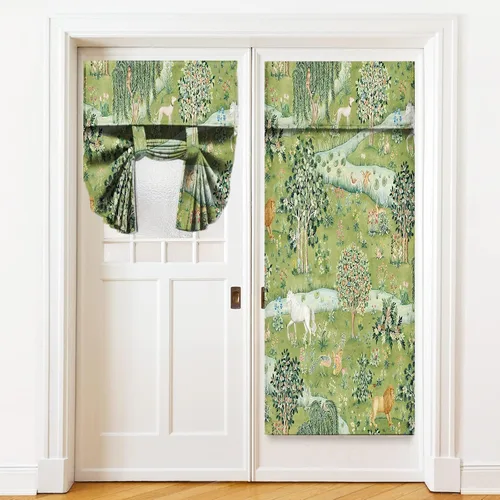 Miniatura 14 de Cortinas de puerta negras y rojas para ventanas de puerta, estampado de leopardo y cebra, cortinas de ventana para puerta de vidrio francesa