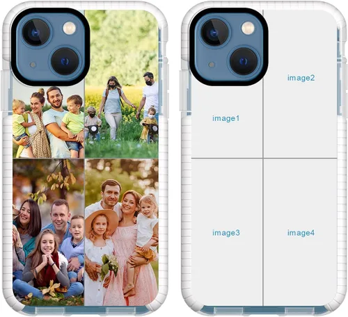 Miniatura 22 de Funda de teléfono personalizada para iPhone 13 Mini, funda personalizada de fotos de collage de múltiples imágenes, resistente a los arañazos, a