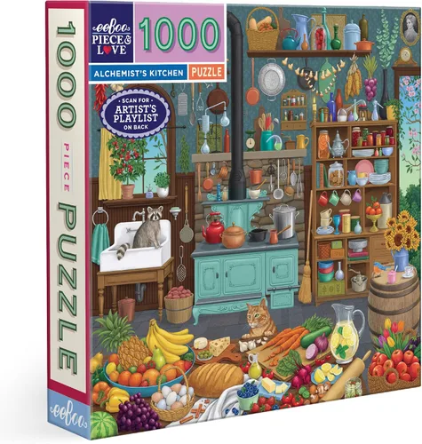 Miniatura 11 de eeBoo Rompecabezas de 1000 piezas, rompecabezas de la biblioteca del alquimista para adultos, cuadrado de 23 x 23 pulgadas, fabricado con tablero