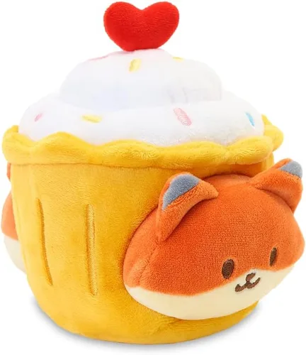 Miniatura 5 de Anirollz Cherry Pie Bunniroll - Peluche de conejito Kawaii con traje de pastel de cerezo, pequeño juguete de peluche suave, almohada de felpa