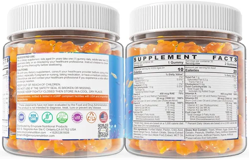 Miniatura 8 de Gomitas de aceite de hígado de bacalao de 1000 mg para niños y adultos, con Omega 3 (EPA y DHA), vitaminas A, D3 y K2, aceite de hígado de bacalao
