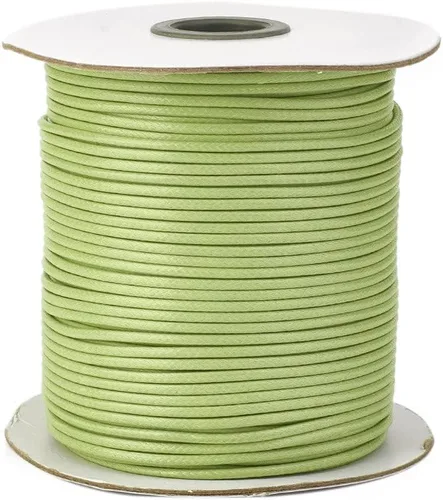 Miniatura 10 de Cheriswelry 90 yardas/rollo de 0.079 pulgadas, cordón encerado negro de poliéster coreano, joyería de cuentas, hilos para manualidades, cuerda
