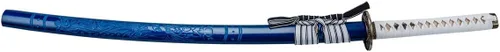 Miniatura 9 de Samurai Katana,1060 acero de alto carbono,Acero T10,Acero de Damasco,Aleación Tsuba,Mango de madera maciza