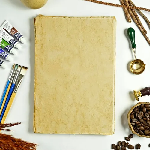 Miniatura 2 de 30 hojas de papel de acuarela, de 7.86 oz/m², con borde deckled, rugoso/texturizado, hecho a mano, de algodón, con textura, para acuarelas, Vintage