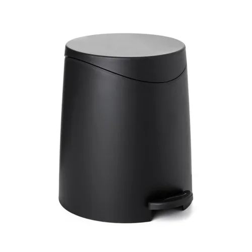 Miniatura 13 de Superio MIni - Cubo de basura con tapa de 3 litros, color gris, mini cubo de basura de plástico de 0.75 galones, moderno bote de basura con pedal