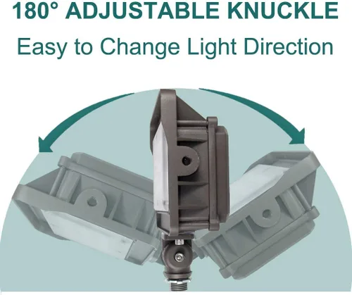 Miniatura 4 de kadision Luz de inundación LED de 50 W, fotocélula del anochecer al amanecer, 5000 K, 6500 lm, 100-277 Vac, nudillo ajustable de 180 grados