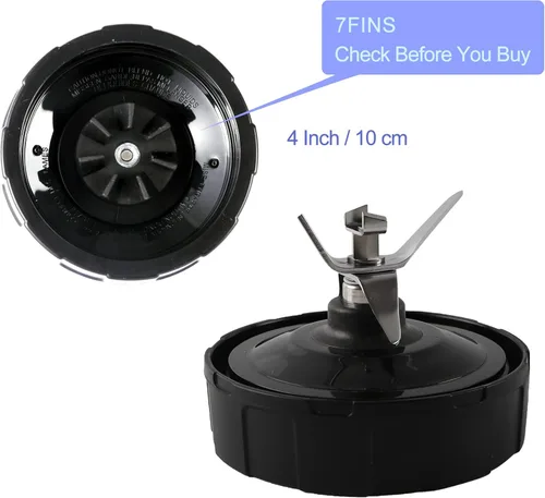 Miniatura 9 de 1 paquete de conjunto de cuchillas extractoras de 7 aletas para licuadora Ninja, cuchilla para licuadora Ninja, piezas de repuesto compatibles