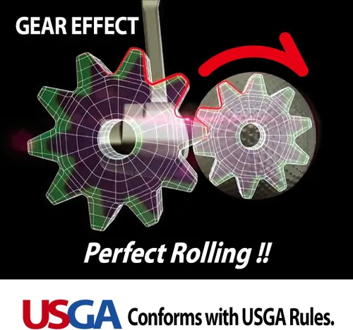Miniatura 4 de TOPSPIN Paleta de putter de golf 3 diseñada para generar fácilmente topspin a través del efecto Gear - JAMESMILR (B3)