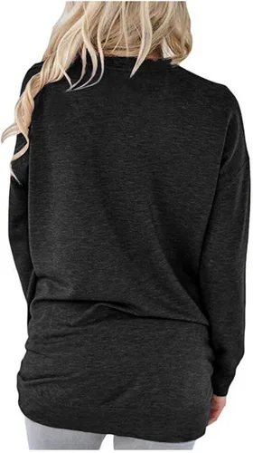 Miniatura 4 de ONLYSHE - Sudadera para mujer, cuello redondo, casual, holgada camiseta manga larga