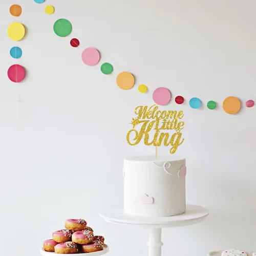 Miniatura 6 de Decoración para tartas de bienvenida de Little King, Oh Baby, baby shower, decoración de pastel de revelación de género, suministros de decoración