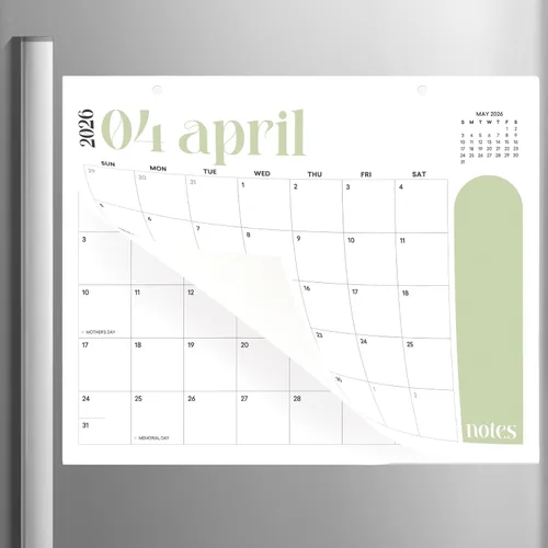 Miniatura 10 de Calendario magnético para refrigerador de enero de 2026 a junio de 2027, 13.5 x 11 pulgadas, calendario magnético para refrigerador de 18 meses