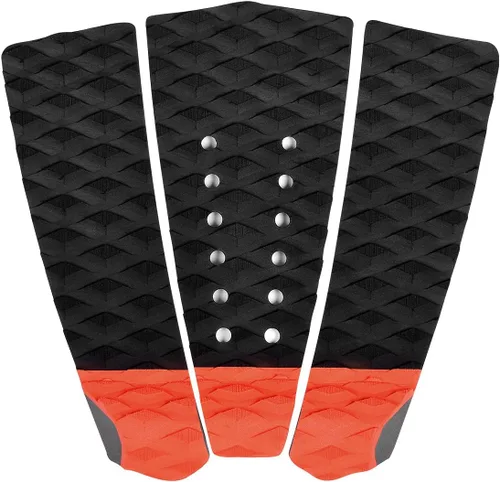 Miniatura 8 de Abahub 3 almohadillas de tracción de EVA para tabla de surf con patín para patinetas, tablas de surf, funboard, tabla de pescado, Naranja