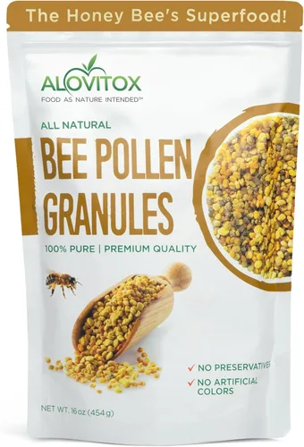 Miniatura 9 de Alovitox Gránulos de Polen de Abeja 8 Oz Polen de Abeja 100% Puro y Orgánico para Dragones Barbudos Superalimento Polen de Abeja Orgánico