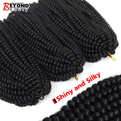 Miniatura 5 de Beyond Beauty - Trenzas de ganchillo con rizos de primavera de 12 pulgadas para Butterfly Locs Bomb Twist Crochet Hair Beyond Beauty Ombre colores 1b
