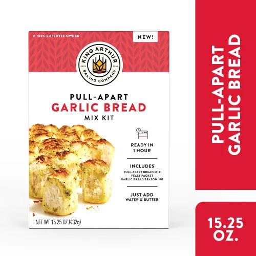 Miniatura 3 de King Arthur Baking Company - Kit de mezcla de pan de ajo extraíble de 15.25 onzas, mezcla para hornear, lista en 1 hora