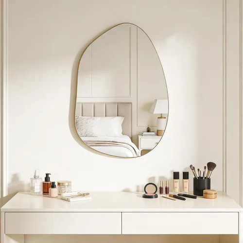Miniatura 17 de BOMINICA Espejo de Pared Irregular Espejo Asimétrico para Baño Sala de Estar Entrada Dormitorio, 19.5" x 33.5" Negro