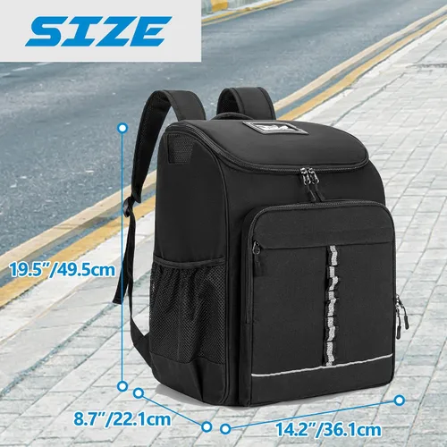 Miniatura 6 de GOBUROS Bolsa de patinaje sobre ruedas para zapatos de hasta 13 hombres de EE. UU., mochila para patinaje sobre hielo con bolsillo superior