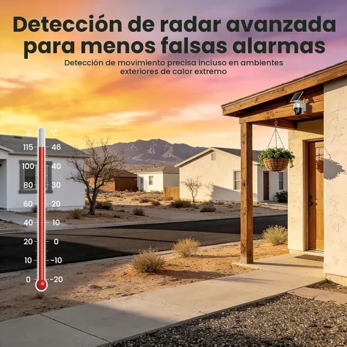 Miniatura 4 de Cámaras de seguridad SOLIOM inalámbricas para exteriores, 8MP Ultra HD para día y noche, sin suscripción, radar incorporado, cámaras solares