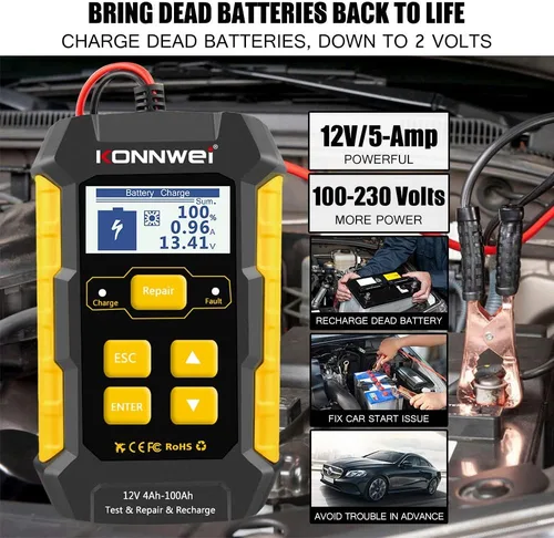 Miniatura 8 de Escáner KW320 OBD2 + cargador de batería KW510