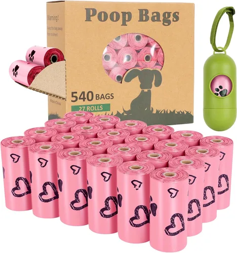 Miniatura 9 de Yingdelai Bolsas para excrementos de perro, 280 unidades: bolsa de basura extra gruesa a prueba de fugas con dispensador para perros (aromatizadas)