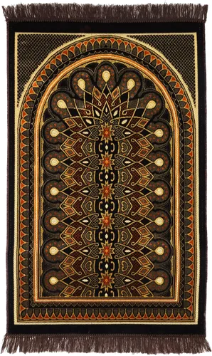 Miniatura 38 de Alfombra de oración – Alfombra turca Janamaz Sajada de felpa suave para hombres y mujeres, alfombrilla de oración lisa y sólida, regalo de Ramadán