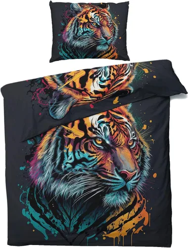 Miniatura 40 de Phoenix Funda de edredón tamaño King Juego de ropa de cama de pájaro de fantasía 3 piezas Funda de edredón con patrón de microfibra suave