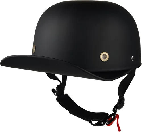 Miniatura 4 de Casco de motocicleta vintage para hombres y mujeres adultos, casco de moto de cara abierta, casco retro medio casco de moda gorra de béisbol casco