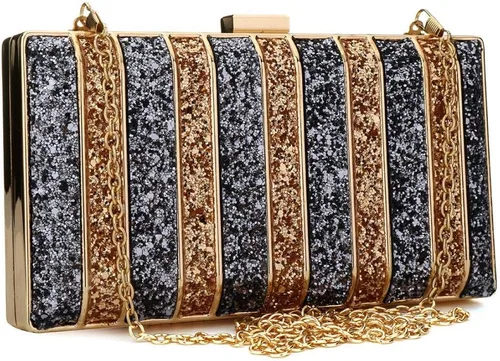 Miniatura 8 de YYW Bolso de mano de noche, bolso de boda para mujer, bolso de fiesta de graduación, bolsa de lentejuelas