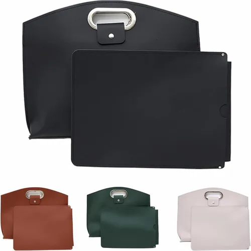 El juego de 2 piezas: sofisticado juego de laptop y bolso de mano de cuero impermeable para negocios, bolso grueso para computadora portátil, juego
