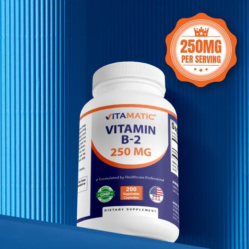Miniatura 7 de Vitamatic Vitamina B2 (riboflavina) 250 mg - 200 Cápsulas - Paquete de 2 Supports Energy Metabolism, Nervous Sytem Health, Healthy Skin & Eye