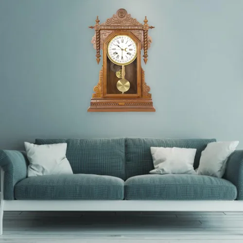Miniatura 4 de Piezas de reloj de péndulo de repuesto de metal para relojes de pared y regulador 20.50X7.50X0.31.5 in largo reloj péndulo accesorio para reparación