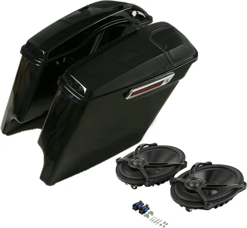 Miniatura 16 de TCT-MOTORPARTS Alforjas rígidas extendidas de 5 pulgadas x 7 pulgadas para bocinas Harley 2014-2024 Touring Road King, Road Glide, Street Glide
