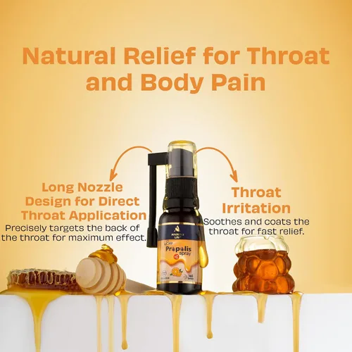 Miniatura 6 de Spray de propóleo de abeja + vitamina C, sin alcohol, sabor a naranja natural, extracto de propóleo de abeja 100% puro, apoyo antioxidante