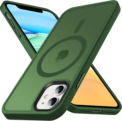 Miniatura 25 de Anqrp Funda magnética a prueba de golpes para iPhone 11, [compatible con MagSafe] [probada contra caídas de grado militar] Funda delgada de silicona