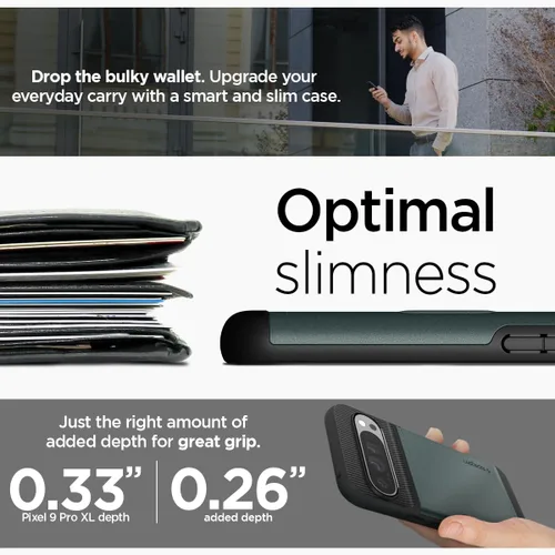 Miniatura 5 de Spigen Slim Armor CS - Funda diseñada para Pixel 9 Pro XL (2024) [protección de grado militar] - Abyss Green