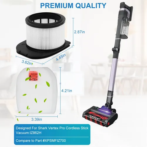 Miniatura 3 de IZ862H Filtro de repuesto Lichelete para aspiradora inalámbrica Shark IZ862H Stratos, incluye 2 filtros de alta eficiencia y 6 paquetes de espuma