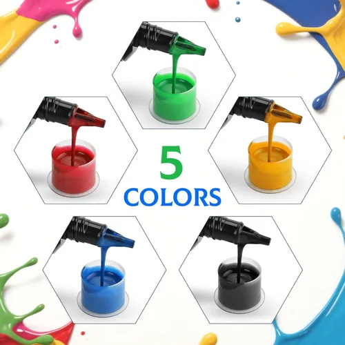 Miniatura 5 de ATOMUS Tinta de tatuaje 5 colores 1 oz 1.0 fl oz suministro de tatuaje pigmento negro planta natural tatuaje tinta pigmento maquillaje permanente