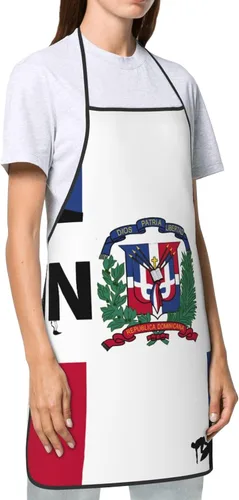 Miniatura 3 de Delantal impermeable de la bandera del orgullo del oso gay 100% poliéster, babero grande con impresión completa para el taller del restaurante