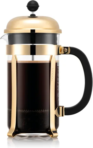 Miniatura 8 de Bodum 51oz Cafetera de prensa francesa Chambord, vidrio borosilicato resistente al calor, acero inoxidable pulido – Fabricado en Portugal Cromo