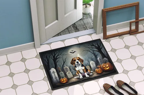 Miniatura 4 de Caroline's Treasures DAC2011MAT - Felpudo de Halloween espeluznante con diseño de Beagle, de 18 x 27 pulgadas, para interiores y exteriores