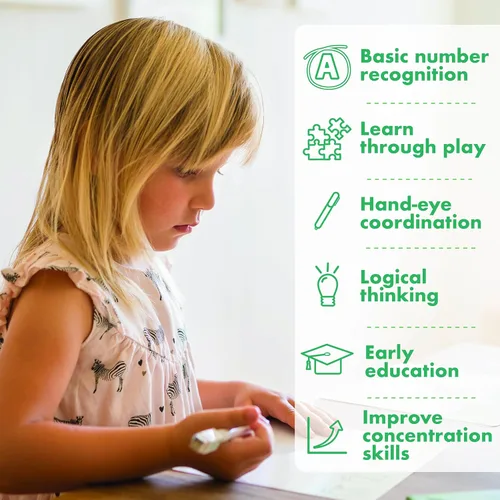 Miniatura 5 de MD CREATIVE Actividad de aprendizaje: juego educativo de dibujo con números, perfecto para niños, preescolares que aman los juguetes, actividades