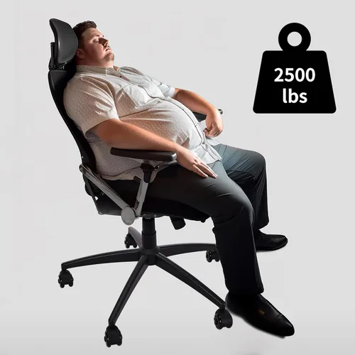 Miniatura 2 de Reemplazo de base metálica para silla de oficina y gaming Frassie con 5 ruedas con guías en forma de campana, base universal para silla de Negro