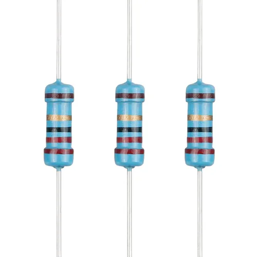 Miniatura 76 de 100 resistencias de 1 ohm 1/2 W (0.5 vatios) ±1% tolerancia de película metálica, resistencia fija de múltiples valores de resistencia opcional