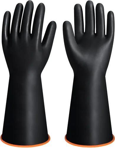 Guantes de Látex XL de 14" Resistentes a Químicos - Guantes de Goma Largos Reutilizables de Trabajo Pesado para Lavar Platos para Hombres -