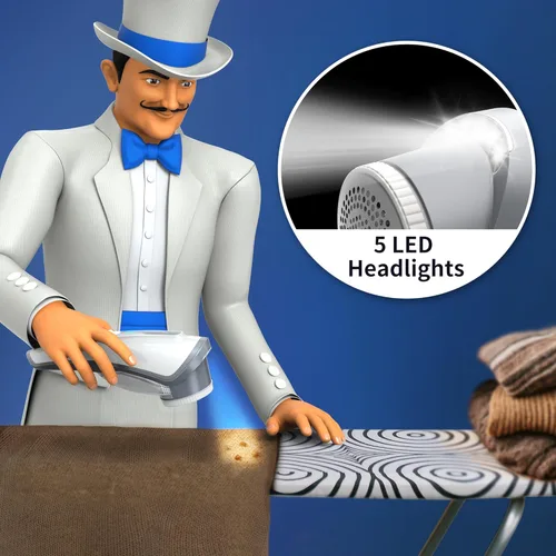 Miniatura 2 de MR.SIGA Afeitadora de tela y removedor de pelusa con 2 velocidades, removedor eléctrico recargable de pelusa con luces LED y 2 cuchillas