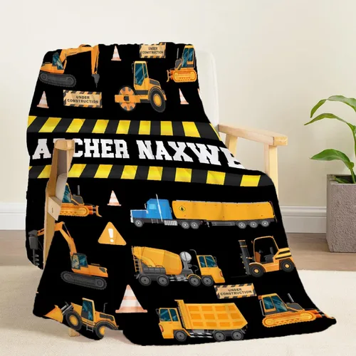 Miniatura 3 de Manta personalizada de franela de vellón con nombre, ligera, suave, bonita y acogedora para cama, sofá, viajes al aire libre, 30 x 40 pulgadas
