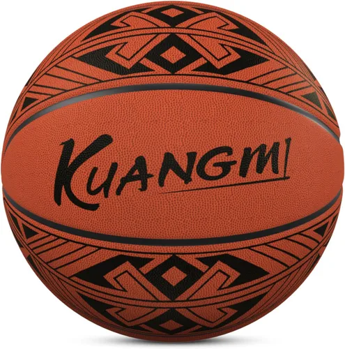 Miniatura 9 de Kuangmi Balón de baloncesto de la serie auténtica, hecho para pelotas de juego en interiores y exteriores, tamaño oficial 7/6/5, 29.5 pulgadas, 28.5