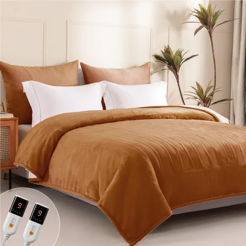 Miniatura 20 de Manta Eléctrica Térmica de 50" x 60" - Manta Térmica Eléctrica con 5 Niveles de Calefacción y 3 Horas de Apagado Automático, Lavable a Máquina